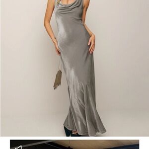 Elegant Grey Evening Dress